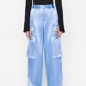 Frame satin cargo pants